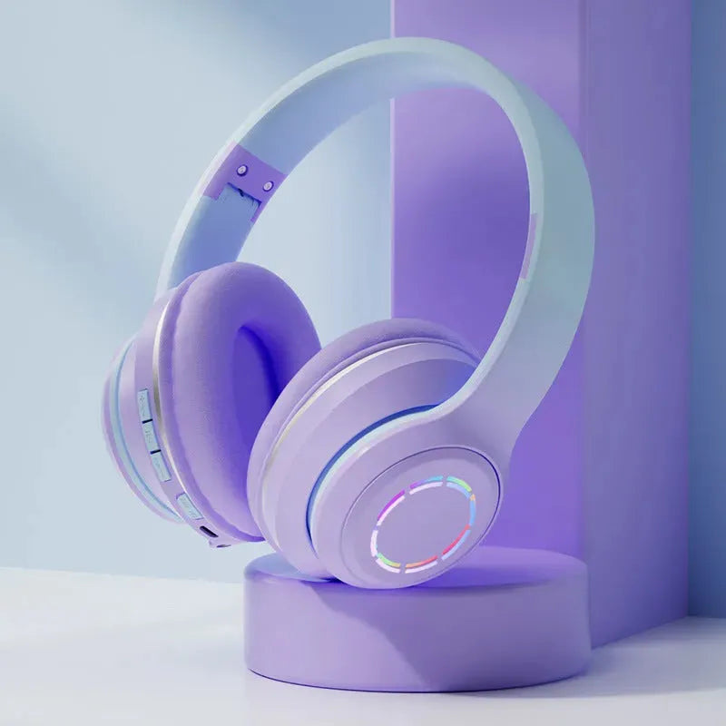 Gradient Bluetooth Headset Foldable Wireless - Bellarte Enchanté Gradient Bluetooth Headset Foldable Wireless